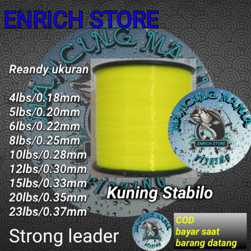 senar pancing anti keriting dan mudah tenggelam kuat 20kg