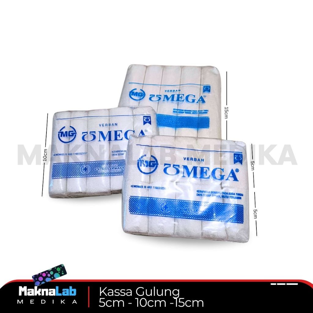 Kassa Gulung Hydrophile l Kain Kasa Perban Gulung / Kasa Gulung Roll - Kemasan Pack Ecer