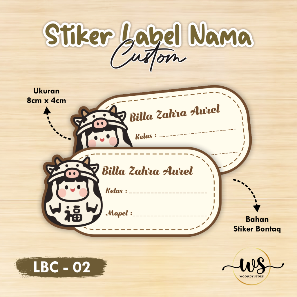 

STIKER NAMA BUKU CUSTOM ANAK - STICKER NAMA KARAKTER BUKU ANAK SEKOLAH WATERPROOF (LBC)