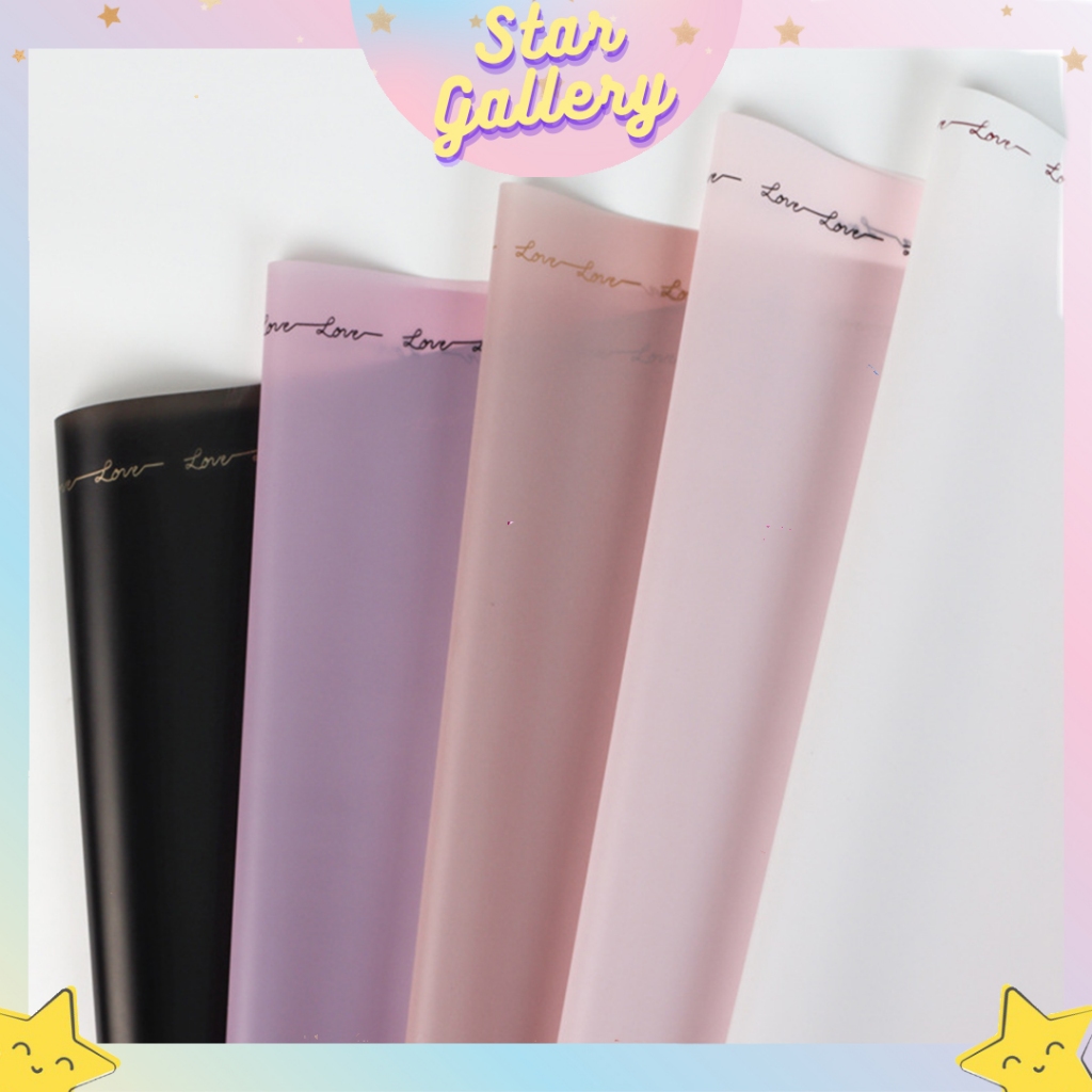 

(1 PACK ISI 20 LEMBAR) Kertas Buket Bunga Cellophane Italic Quotes Flower Wrapping Paper Cellophane KB6040