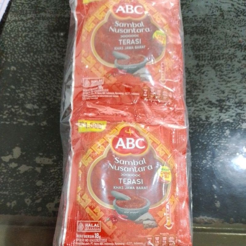 

saos sambal terasi ABC ISI SACHET 18GR