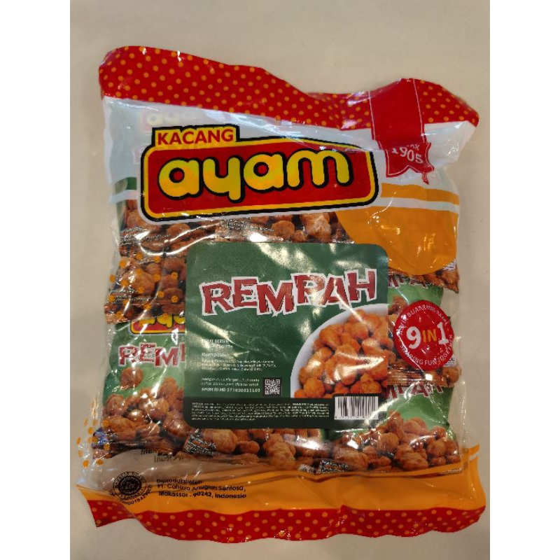 

Kacang Ayam Rempah cap ayam oleh oleh khas Makassar 9in1