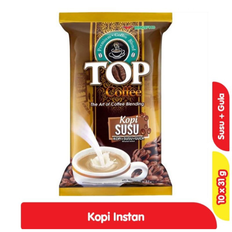 

Top Coffee kopi susu 3 in 1 instan sachet 10 x 31g
