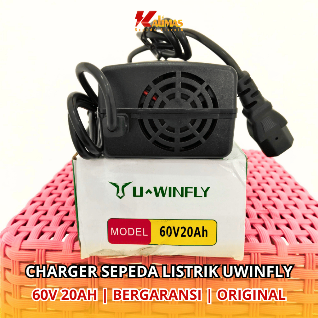 CHARGER /CAS SEPEDA LISTRIK UWINFLY TIPE 60V 20AH ORIGINAL