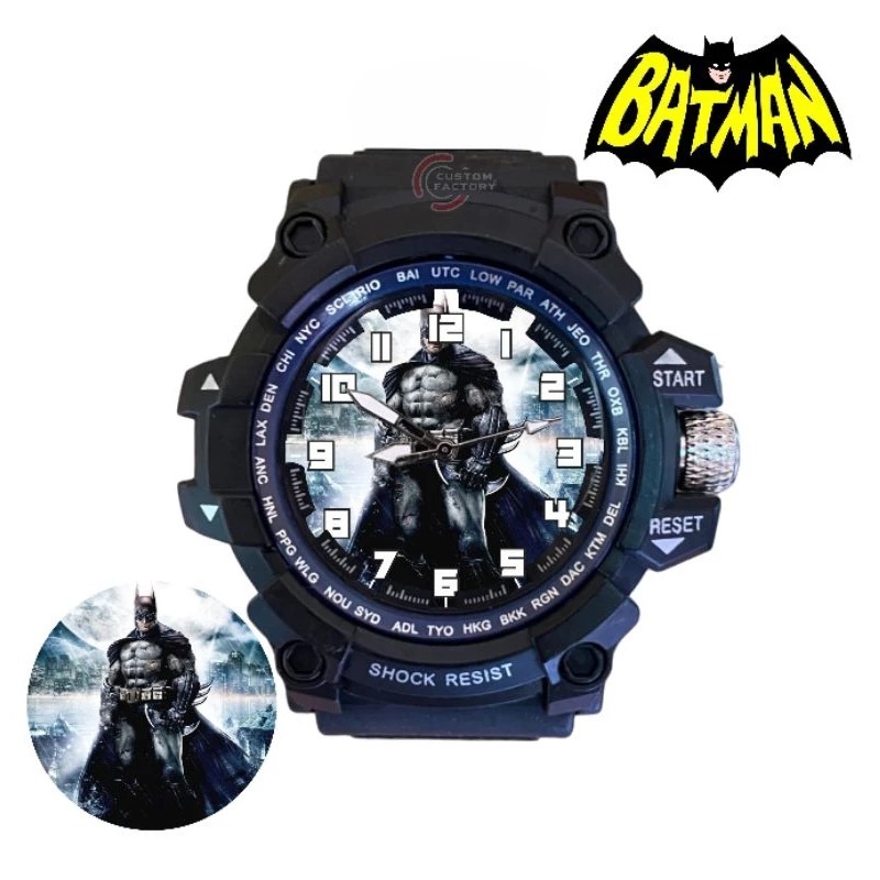 AKSESORIS ANAK SD COWO Jam Tangan Anak Laki Laki Batman Anti Air