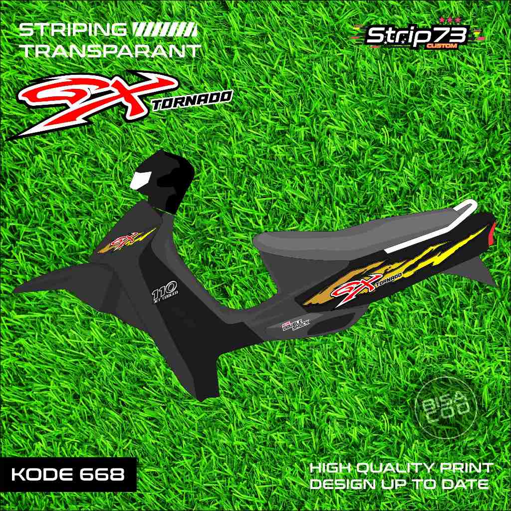 668 STRIPING TRANSPARAN SUZUKI GS 110 TORNADO - STRIPING TRANSPARAN SUZUKI GS 110 TORNADO SIMPLE