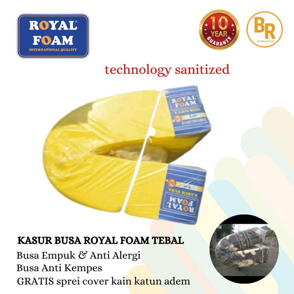 Royal Foam Kasur Busa Tebal 25 - 30 Cm Kasur Lantai Anti Tungau