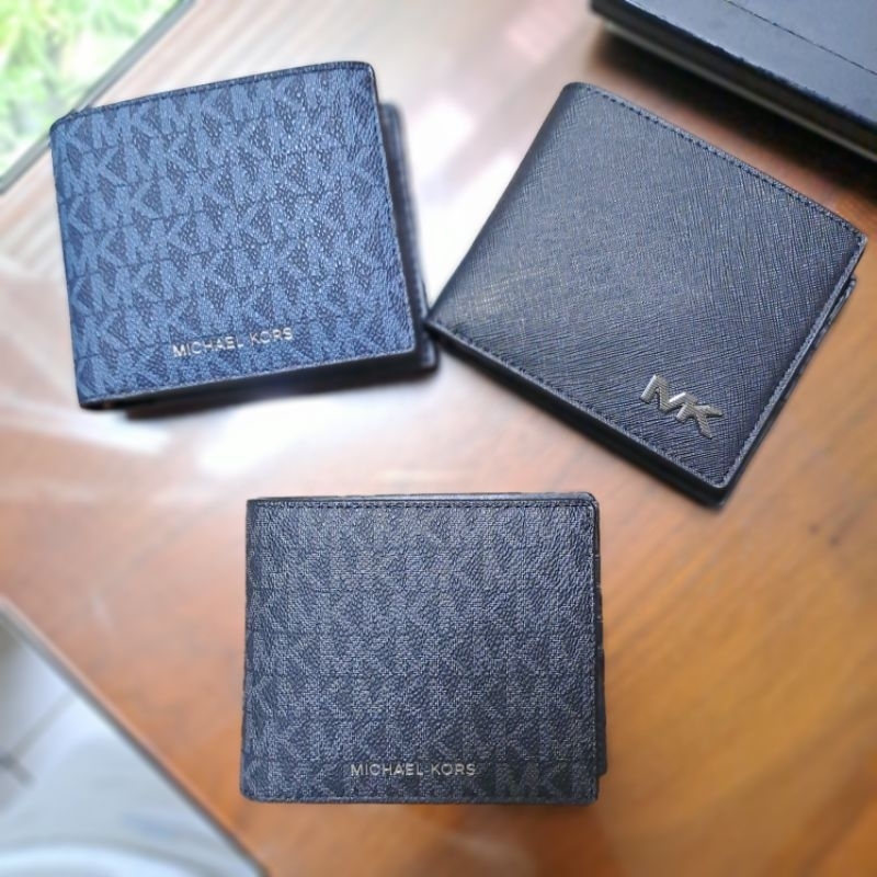 DOMPET PRIA MICHAEL KORS COOPER BILLFOLD PASSCASE BLACK SIGNATURE/NAVY SIGNATURE/BLACK