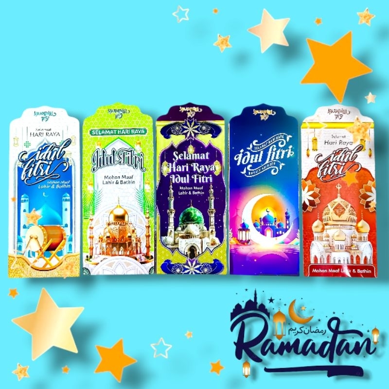 

Amplop lebaran Ampau lebaran karakter Masjid DF2 uk Panjang/ besar 10 lembar