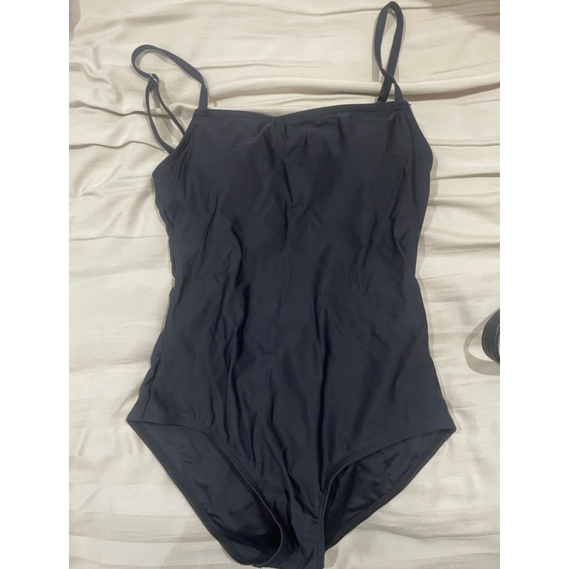 PRELOVED tmbm swimwear baju renang wanita swimsuit black hitam backless tidak berlengan