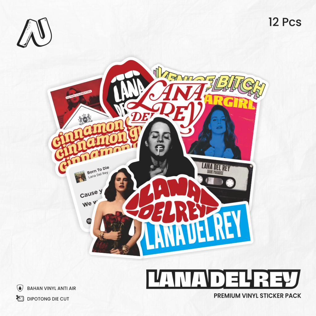 

Sticker Pack Lana Del Rey Stiker Musik Aesthetic Vinyl Waterproof Laptop HP Motor Anti Air Keren
