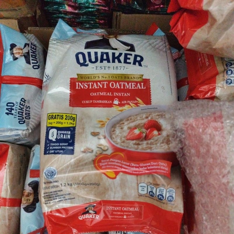 

quaker instant oatmeal 1.2kg (1000g+200g)