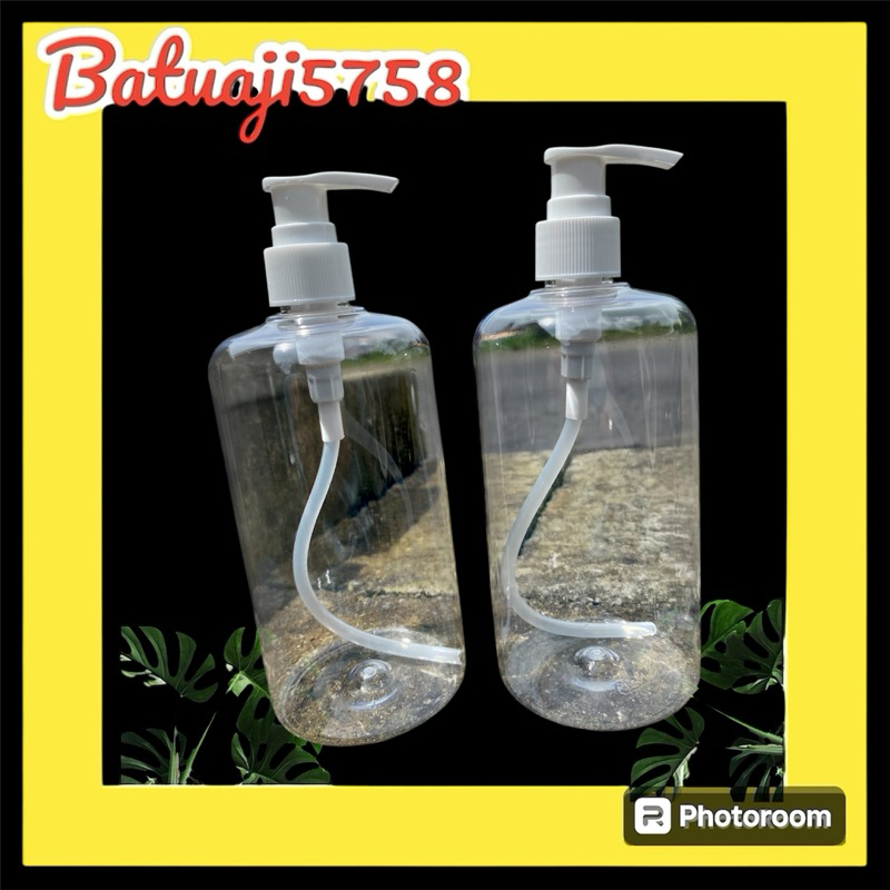 Botol 500 Ml Pump Bening / Botol Sabun 500 Ml treatment / Botol Pompa Bening 500 ml