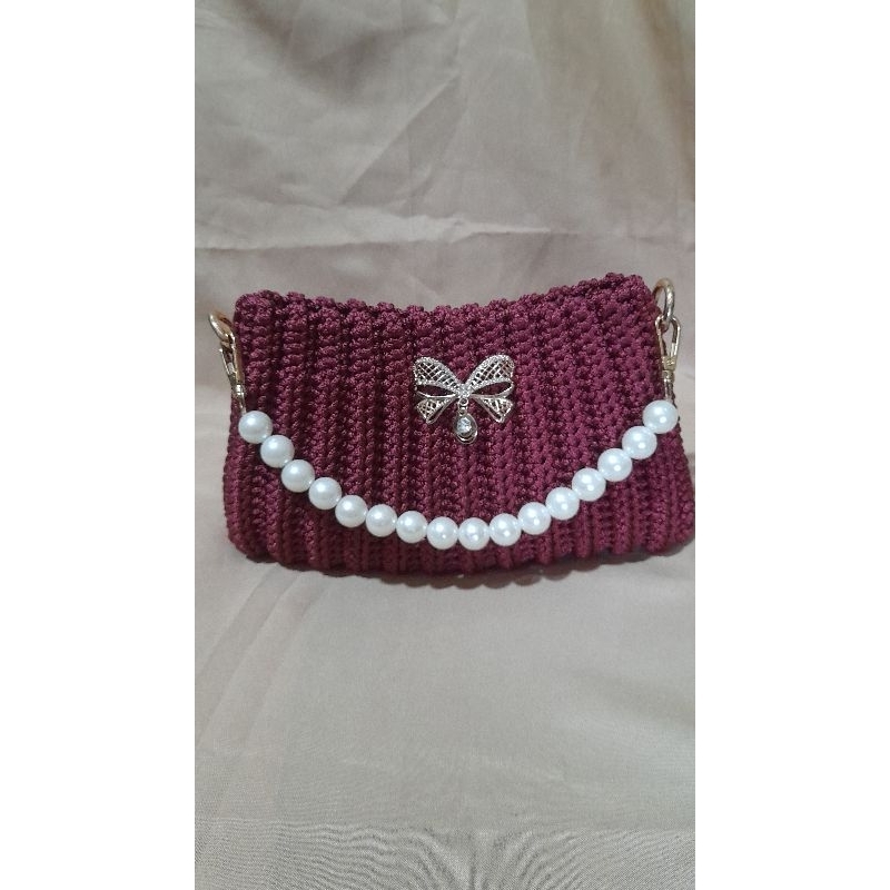 TAS RAJUT PESTA SIMPLE DAN ELEGAN