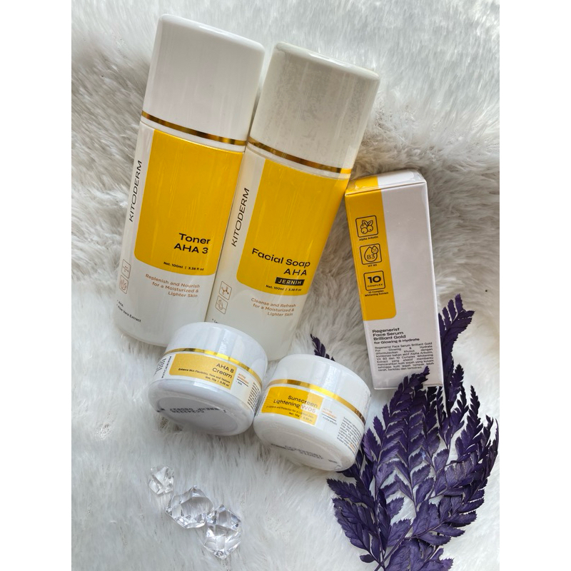 Kitoderm Paket Flek White || Paket AHA flek Original BPOM aman
