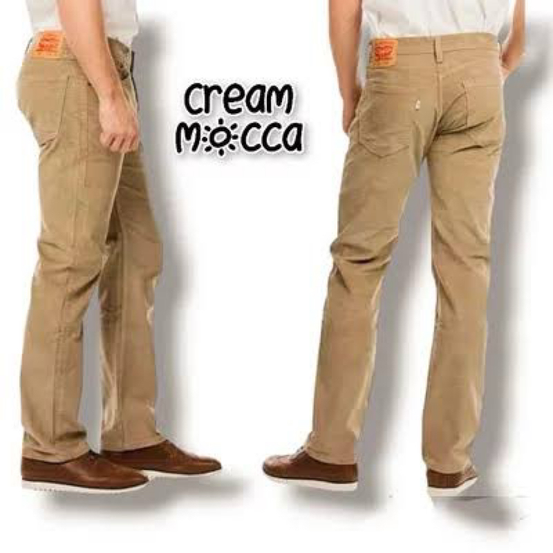 Celana Jeans Standard Pria ( Warna hanya CREAM )