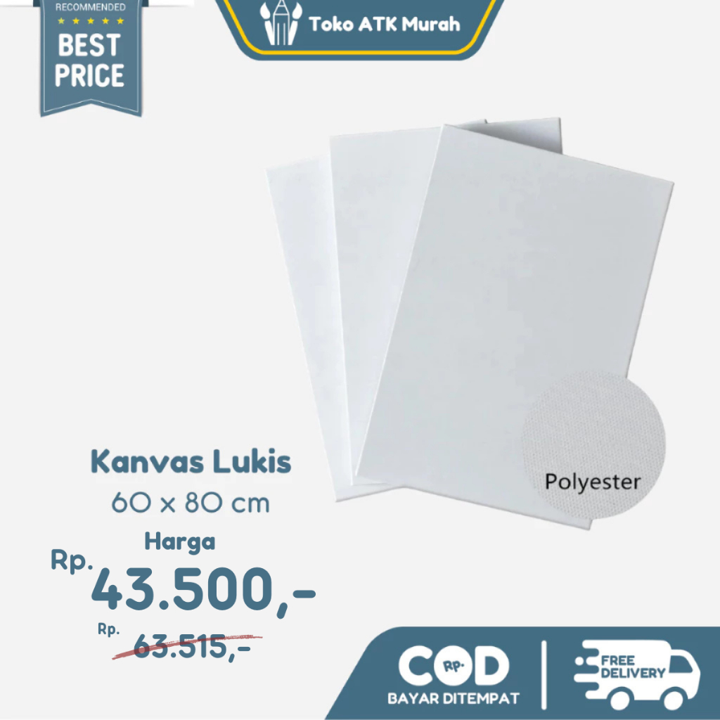 

RK Kanvas Lukis Basic Persegi 60 x 80 cm - Canvas Board