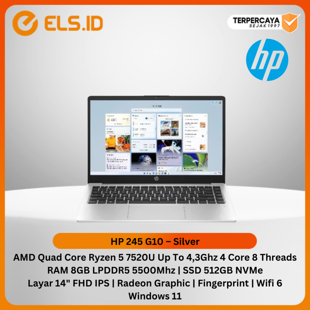 Laptop HP 245 G10 – Silver