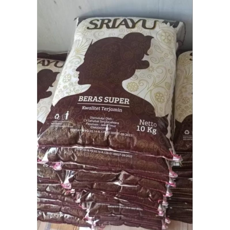 

Sriayu Beras Super Kwalitet Terjamin Netto 10 Kg