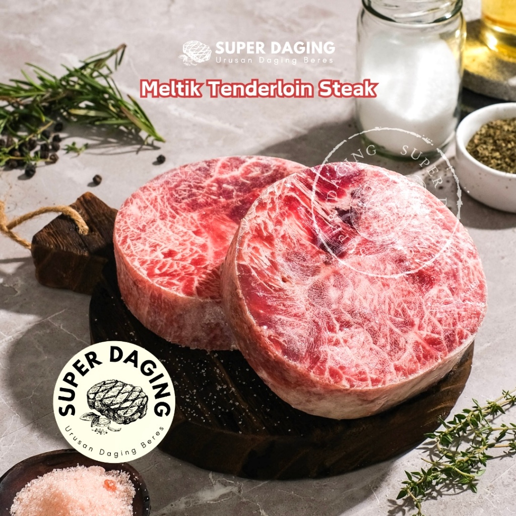 

Daging Steak Tenderloin Beef Meltik 1kg - Super Daging Bandar Lampung