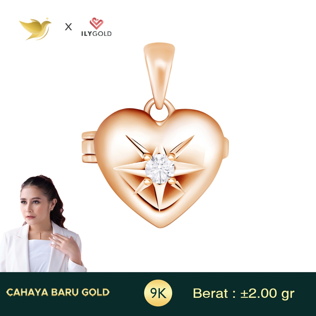 Ily Gold Liontin Emas Loveletter Gold 9K Cahaya Baru Gold
