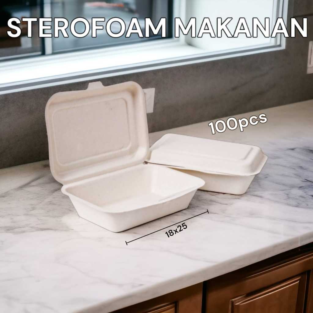 [10Pcs] Styrofoam Makanan 1 bal Sterofoam Nasi Sekat Foam Bubur Hamburger HB Mangkok Fom Nasi Selame