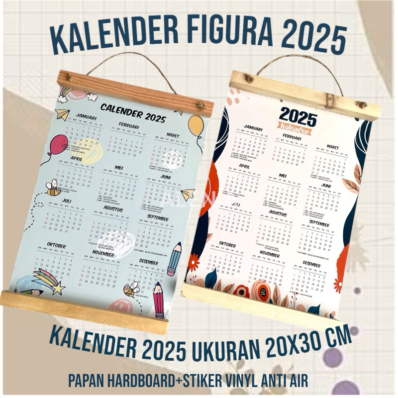 

Kalender 2025 Figura Kayu Minimalis / Aesthetic / Murah