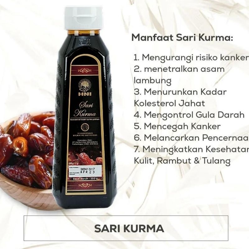 SARI KURMA HNI HPAI | 100% SARI KURMA | SATU SENDOK KURMA ITU 7 BUTIR KURMA | BANYAK MANFAAT | SEHAT