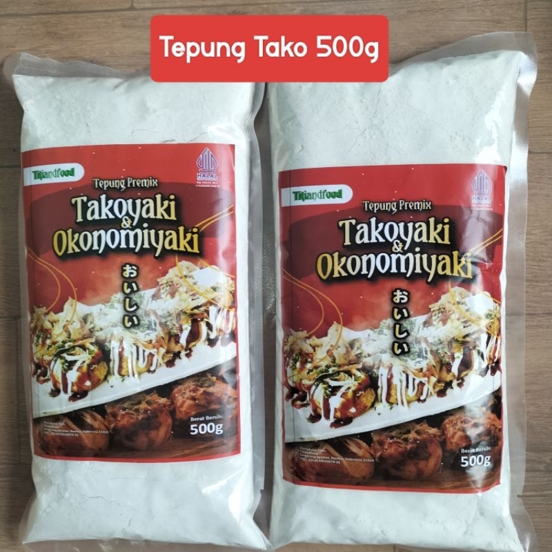 

Tepung Takoyaki Premix 500gr premium quality bahan Takoyaki halal