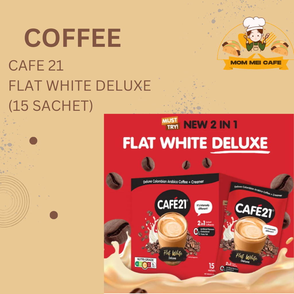 

Kopi CAFE 21 FLAT WHITE DELUXE 2 in 1 Instant Coffee