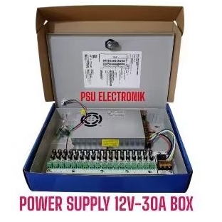 PSU Power Supply CCTV Box 12V 30A - PSU BOX 30A