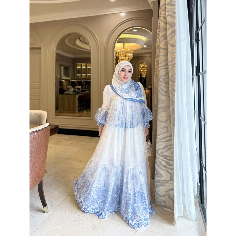 ShellaSaukia Gamis Tile mutiara mewah