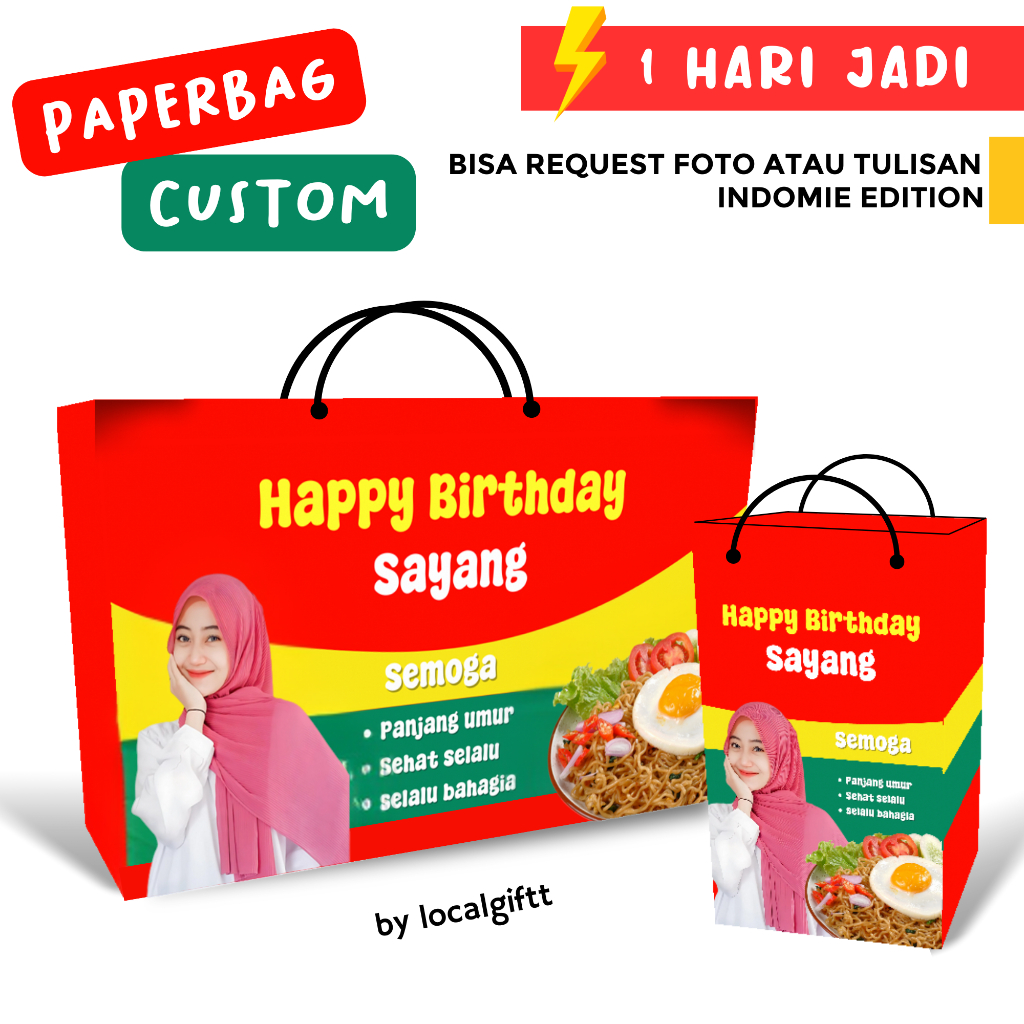 

Paperbag Custom Indomie Edition | Bisa request foto dan tulisan | Paperbag custom | Paperbag lucu | Paperbag Foto | Tas Custom