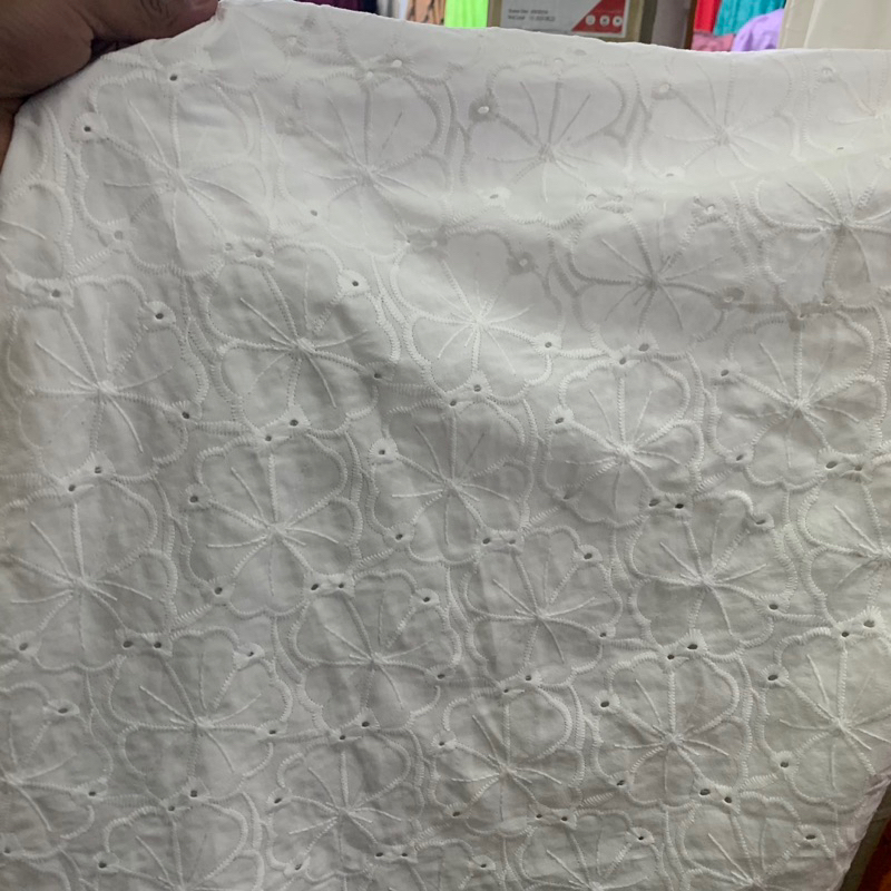 kain katun bordir premium - kain katun bordir luxury - kain katun bordir import [BW]