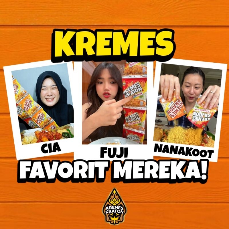 

QH (40 Sachet) Kremes Kraton Sachet 16g - 4 Renceng Original, Pedas Daun Jeruk, Keju, Jagung Bakar