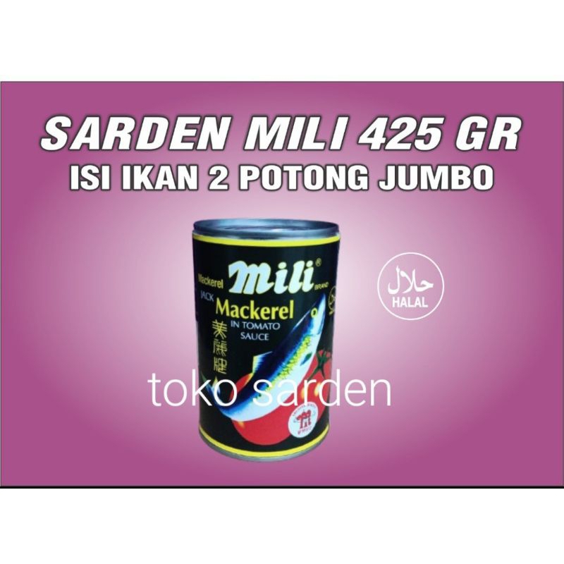 

sarden mili mackarel 425g kualitas no.1//exp 2027