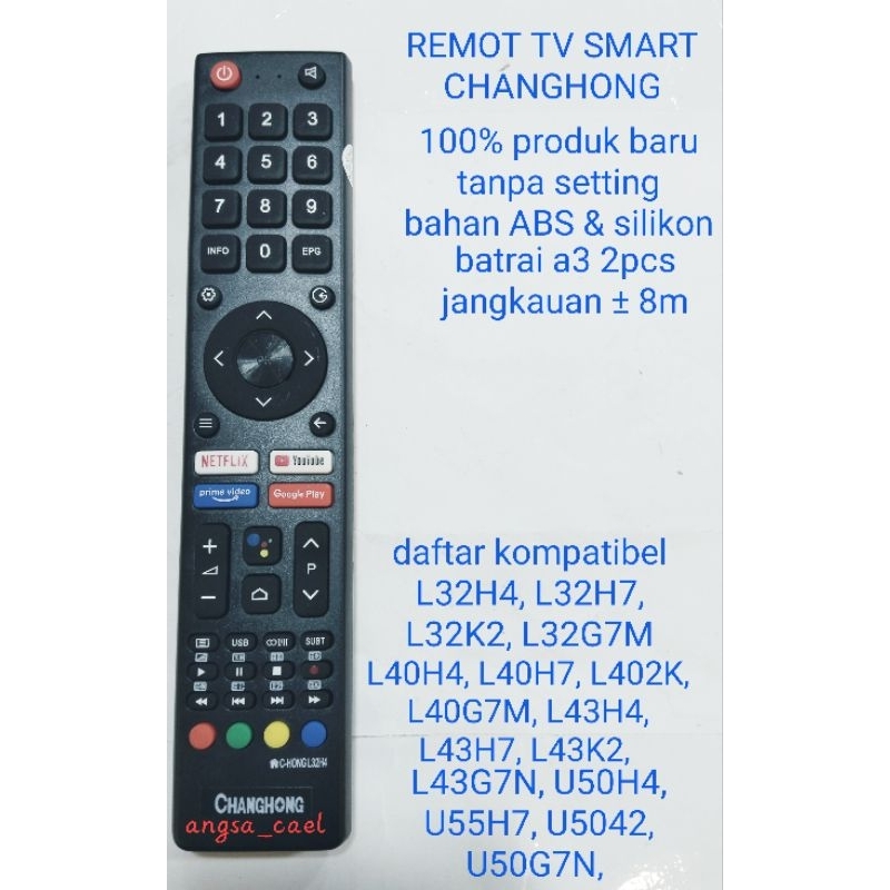 REMOT REMOT TV CHANGHONG ANDROID TV L32H4