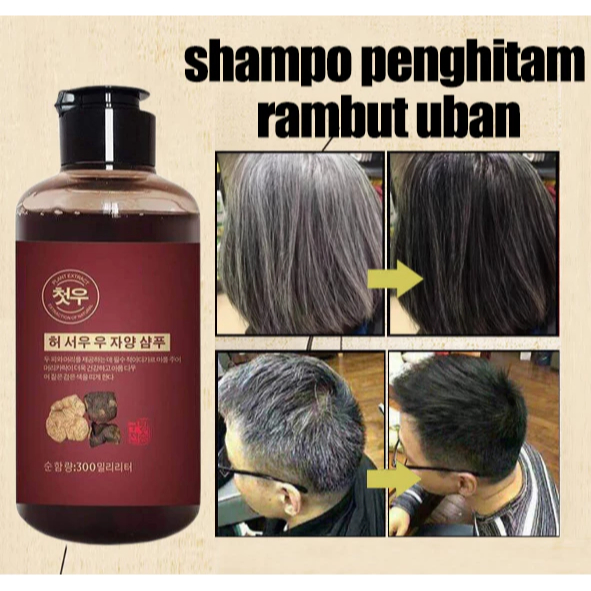 Penghitam Rambut Uban Penumbuh Rambut Cepat Shampoo Anti Rontok Menghitamkan Rambut Beruban
