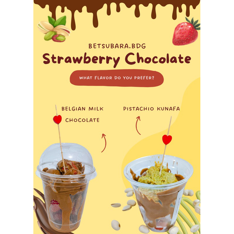 

Strawberry Chocolate | Strawberry Chocolate Pistachio Kunafa