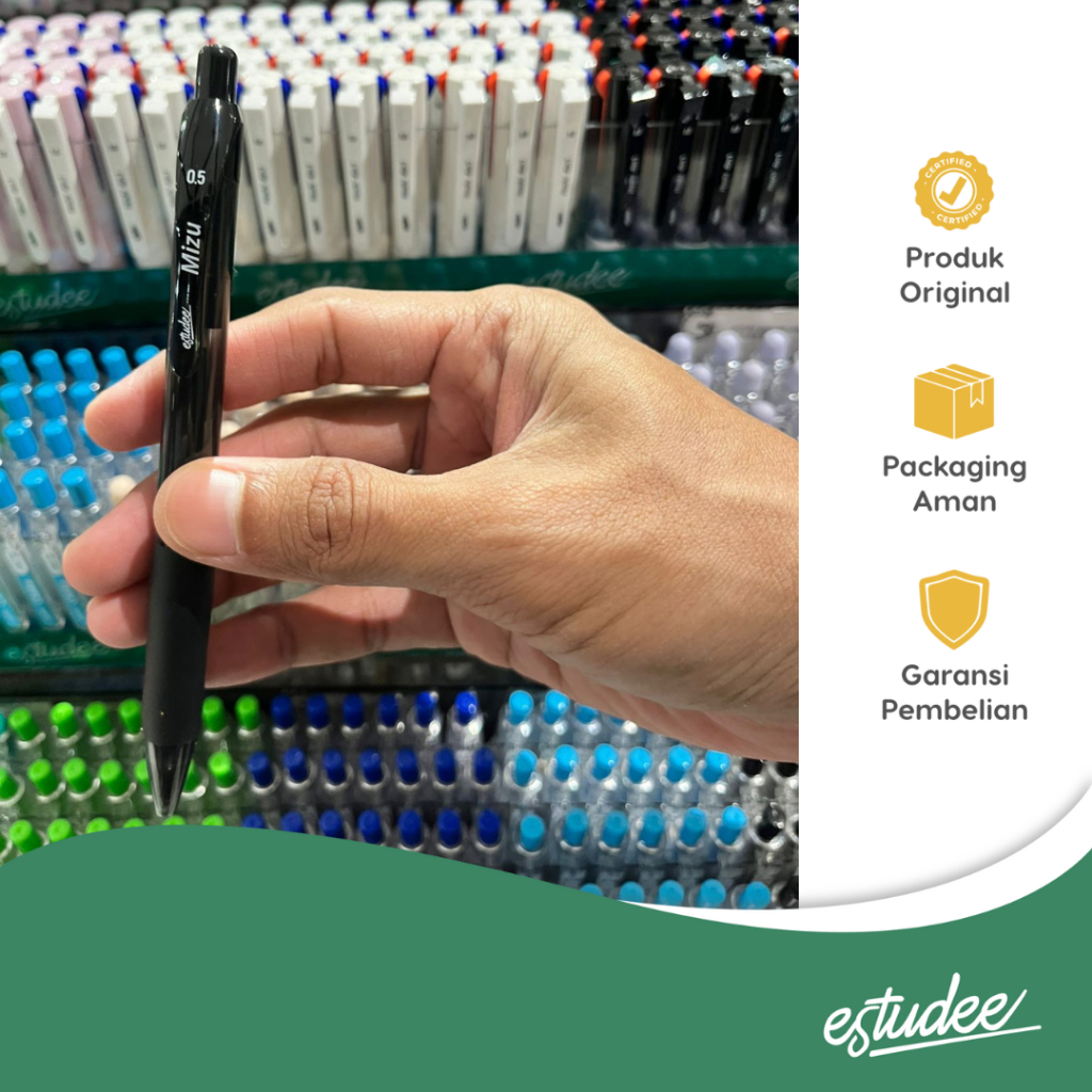 

ESTUDEE MIZU RETRACTABLE PENLV 0.5 BLACK/6 ELV554 PULPEN