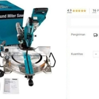 

Mesin Potong Aluminium MAKITA LS 1019 L 10" Sliding Mitre Saw LS1019
