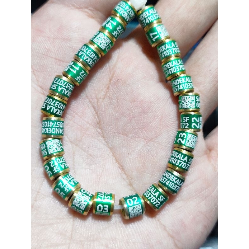 Ring burung model MK barcode laser custom nama