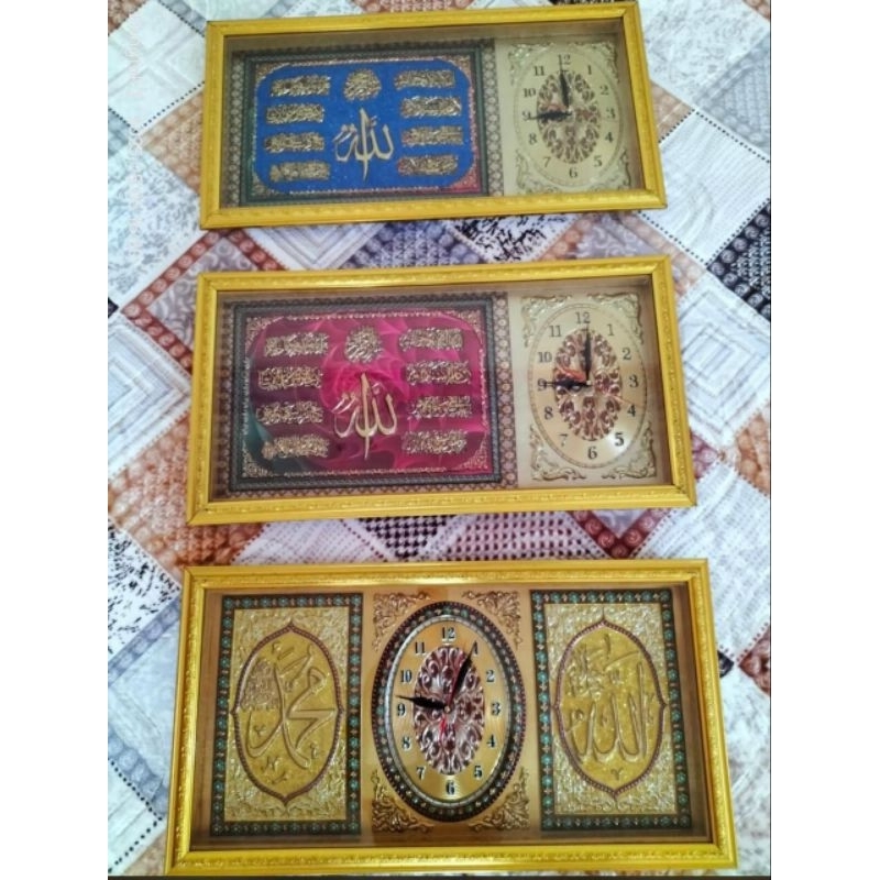 *Hiasan Dinding Kaligrafi Jam Foil / Jam Sultan