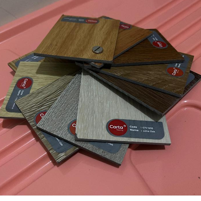 Sample vinyl flooring CARTA - sample flooring lantai vinyl merek CARTA