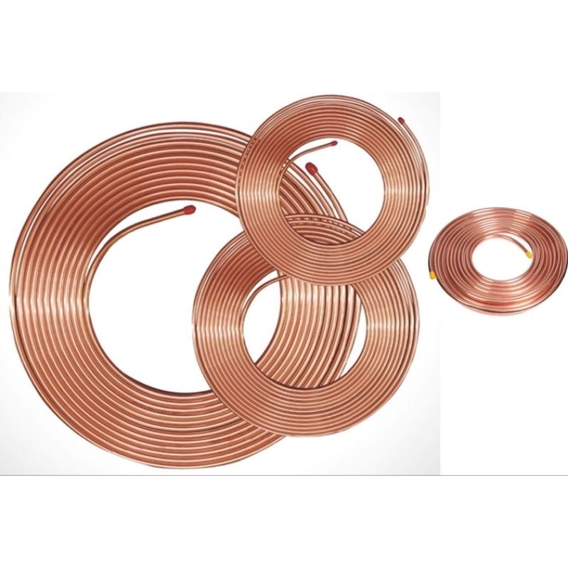 pipa tembaga roll 6mm x 1mm panjang 15 meter copper pipe tembaga 6mm