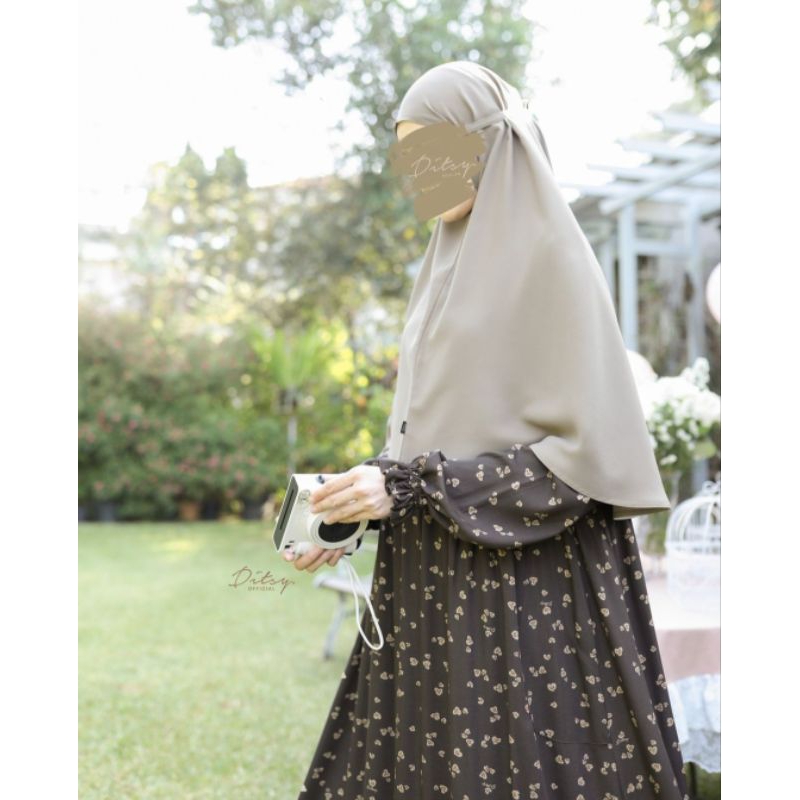 GAMIS DITSY/HOMEDRESS DITSY/NIGHT GOWN DITSY EDISI BULAN JUNI 2024 OLYDIA  PURPLE GREY SIZE M