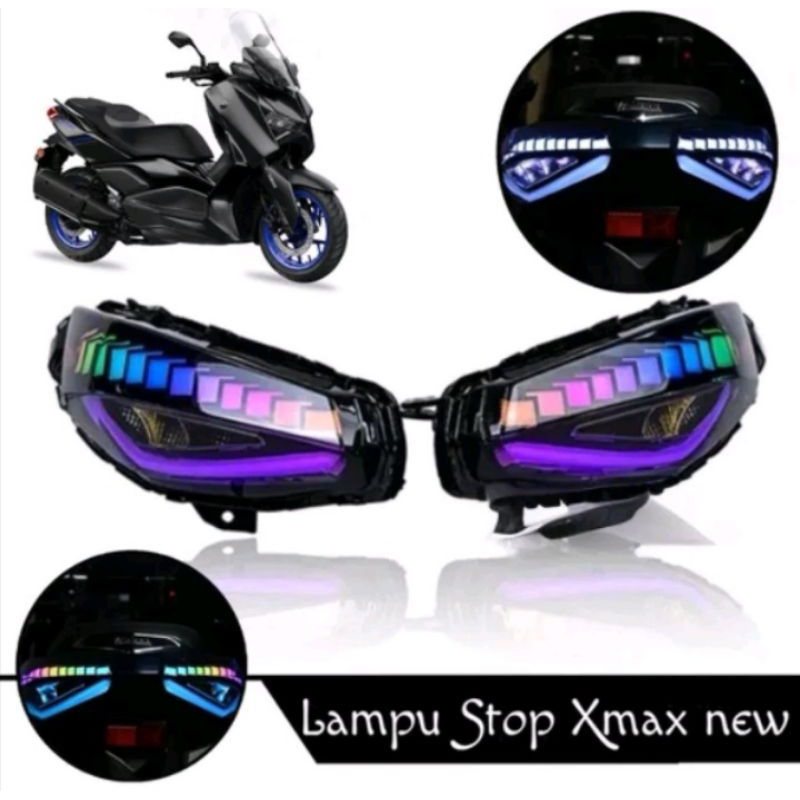 Lampu Stop Stop Lamp Belakang Xmax New Stop Lamp Xmax New RGB Magnet