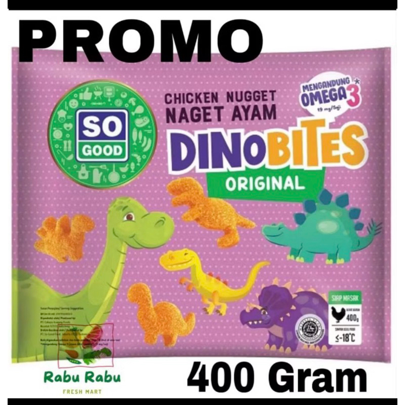 

nugget naget dinobites so good karakter dino dinosaurus frozen food beku murah promosi