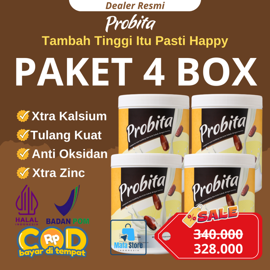 

PROBITA Paket 4 Box Susu Peninggi Badan Bpom Halal