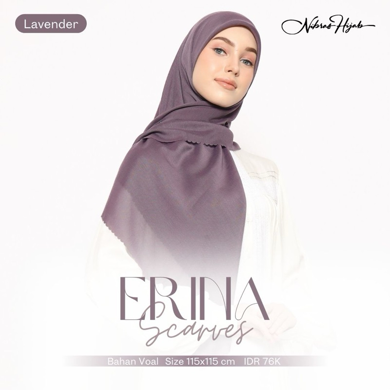 Erina scarves nibras hijab / voal polos ori nibras hijab